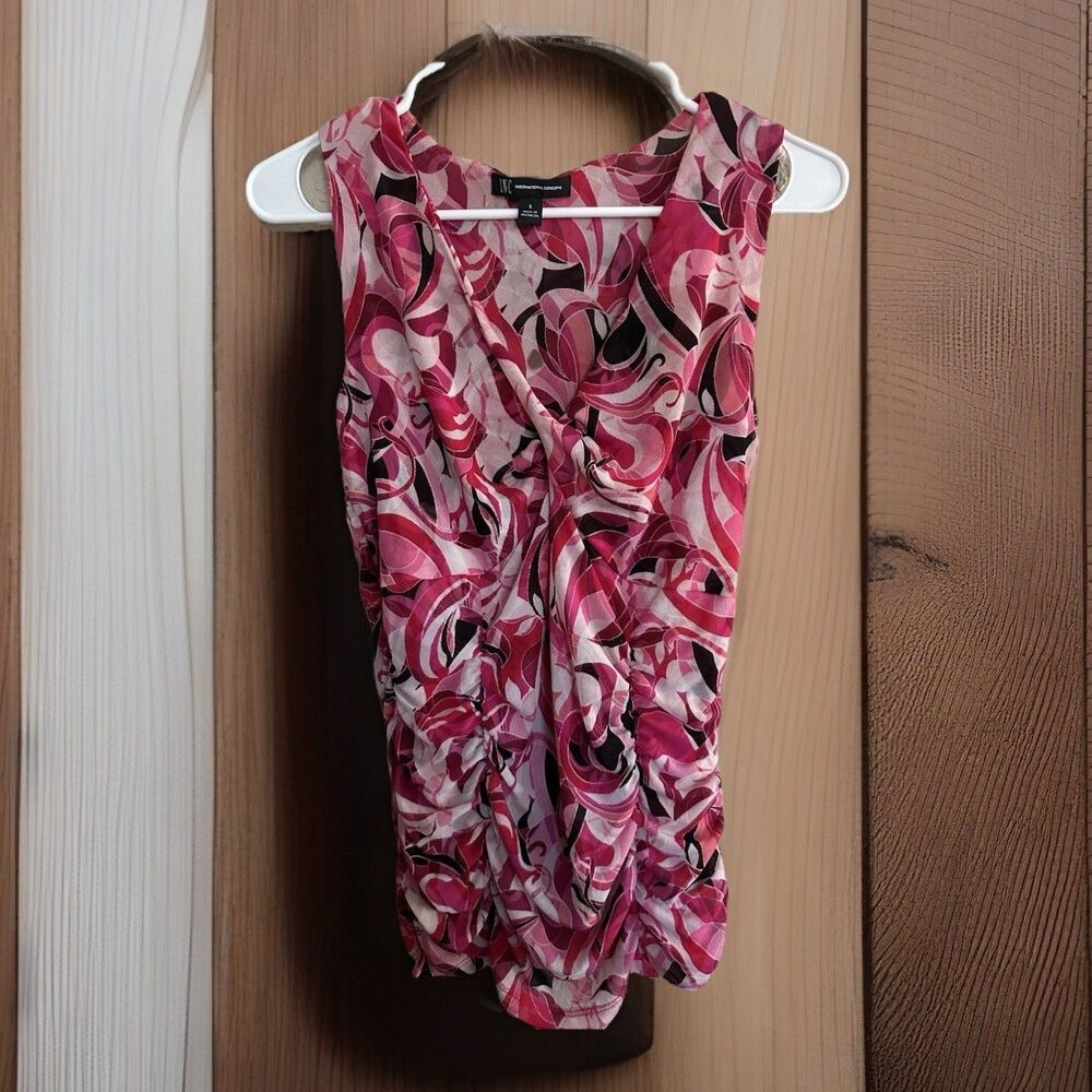 Inc International Concept Womens Y2K Fairy Babydoll Top Size S‎ Stretchy V Neck